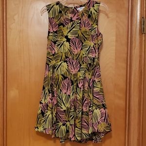 Tropical pattern casual dress